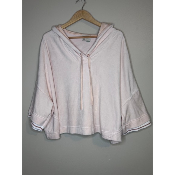saturday sunday Tops - Saturday Sunday Blush Pink Oversized Hooded Poncho Top M